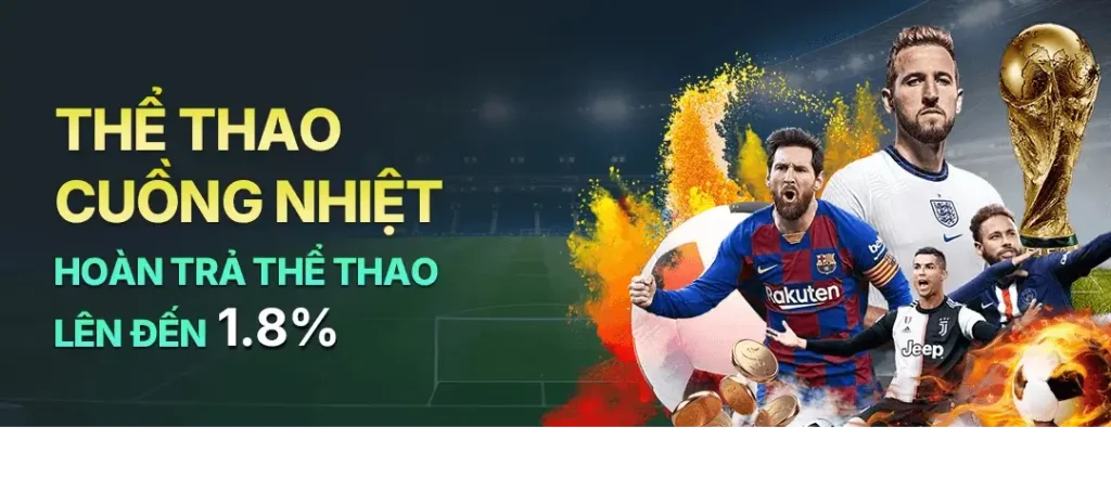 789k55 Cá cược thể thao hoàn trả tối đa đến 1.8%